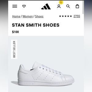 Adidas Stan Smith Original Sneakers - Cloud White